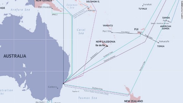 Hệ thống cáp quang biển tại Úc và New Zealand