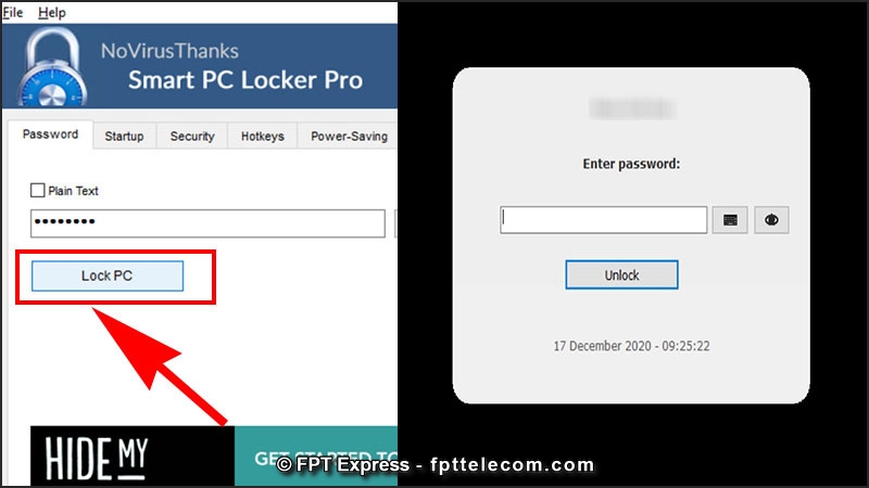 Cách tắt màn hình máy tính tạm thời qua Smart PC Locker Pro