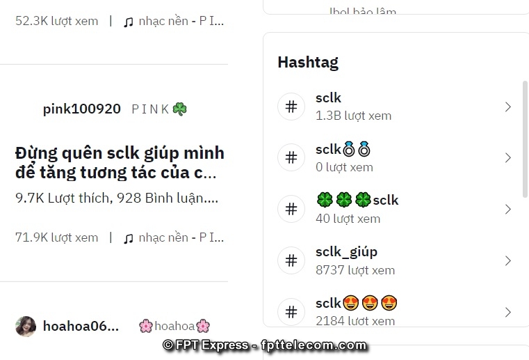 SCLK là gì trên Tiktok? Hashtag #sclk được sử dụng rất nhiều trên TikTok