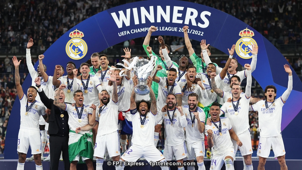 Đội bóng Hoàng gia Tây Ban Nha - Real Madrid là “gã khổng lồ” có bảng thành tính vượt trội nhất lịch sử Champions League với 14 lần vô địch