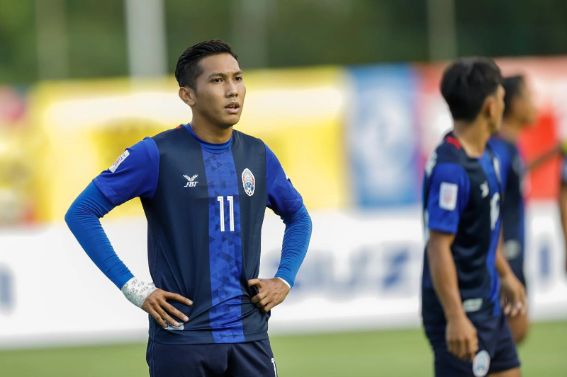 Cầu thủ Chan Vathanaka (Campuchia) không có mặt tại trận Campuchia vs Philippines AFF Cup 2022