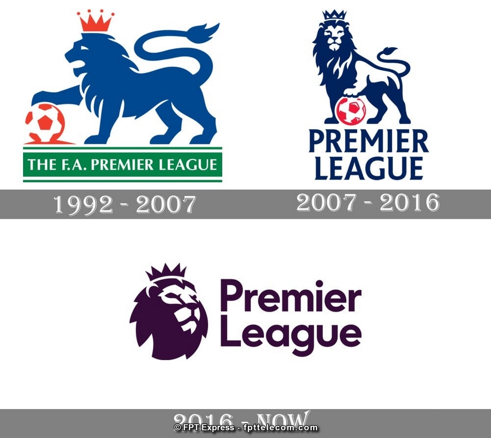Logo Premier League qua các giai đoạn