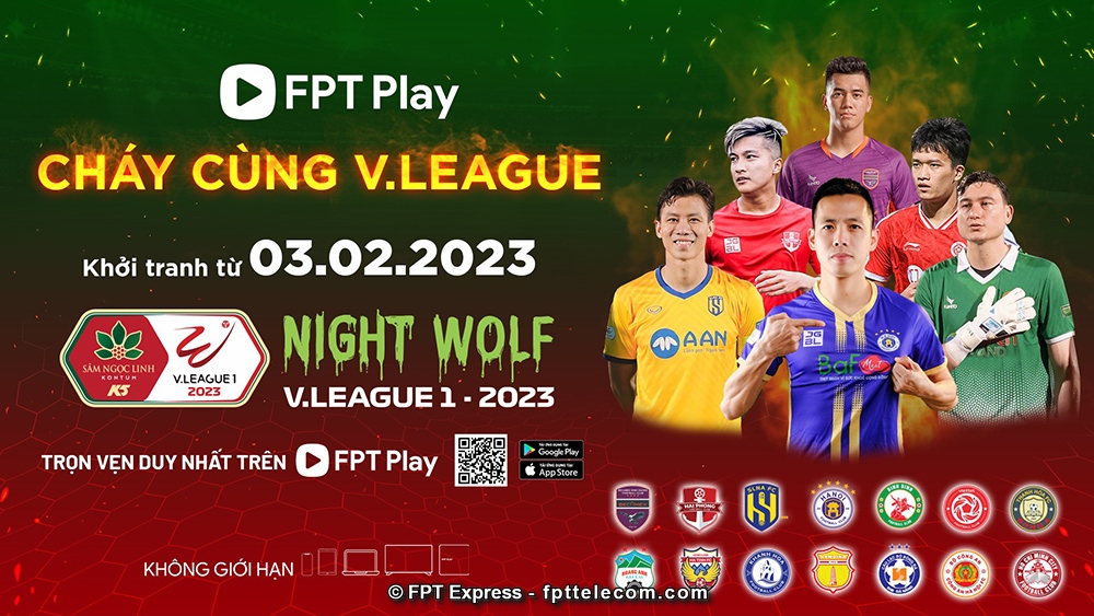 FPT Play là đơn vị nắm giữ bản quyền V-League các mùa 2023 - 2027
