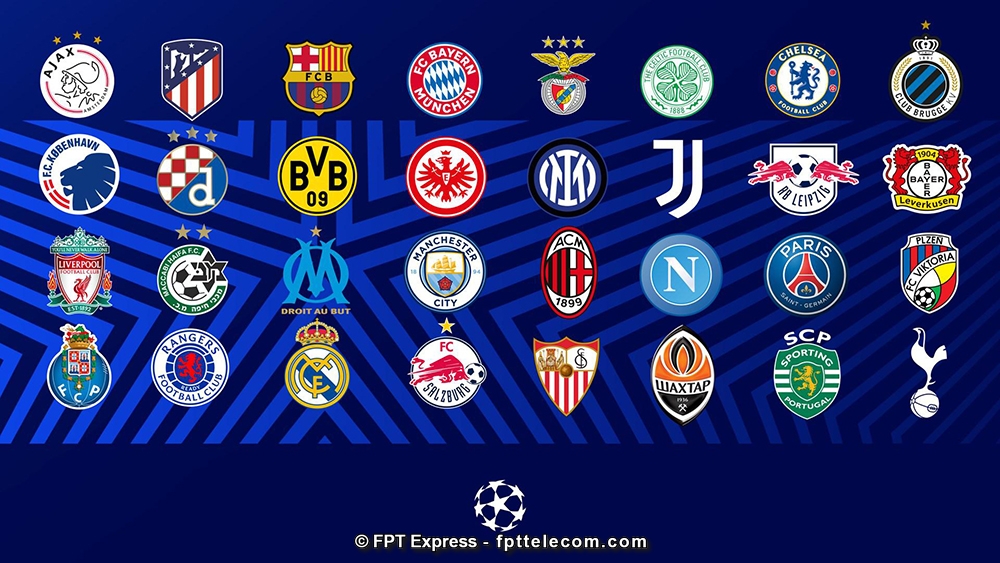Cúp C1 có tất thảy 32 đội bóng tham dự từ vòng bảng, trên đây là danh sách 32 đội lọt vào vòng bảng UEFA Champions League mùa giải 2022/23