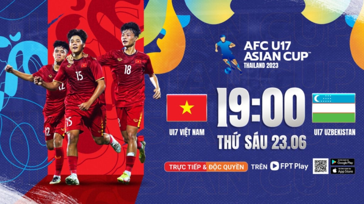 Link xem trực tiếp U17 Việt Nam vs U17 Uzbekistan hôm nay (19h00 23/06/2023)