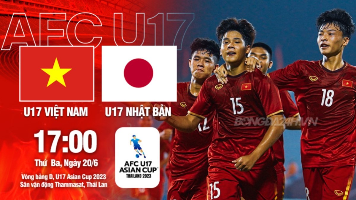 Link xem trực tiếp U17 Việt Nam vs U17 Nhật Bản hôm nay (17h00 ngày 20/6/2023)