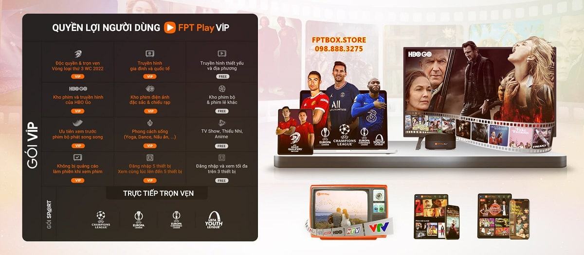 Gói VIP FPT Play: Xem Thể Thao và Giải Trí Hấp Dẫn